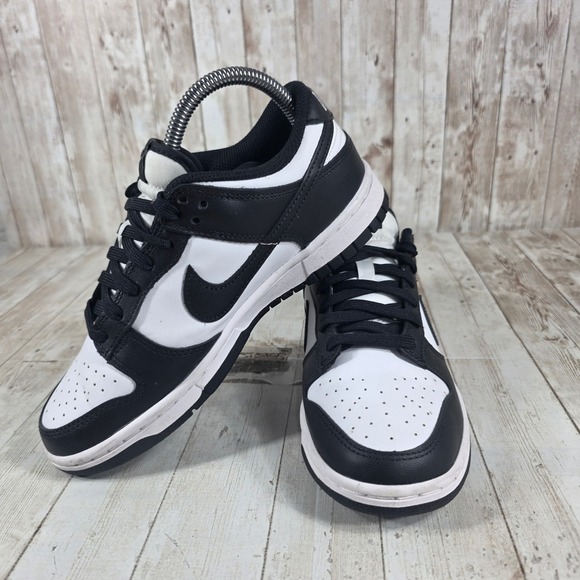 Nike Dunk Low Black White Women Casual Sneakers DD1503 101 Size 7 - Picture 5 of 8